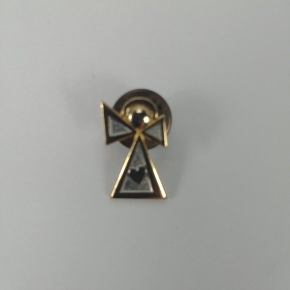 Guardian Angel Pushback  Pin Gold Tone - Picture 2 of 5
